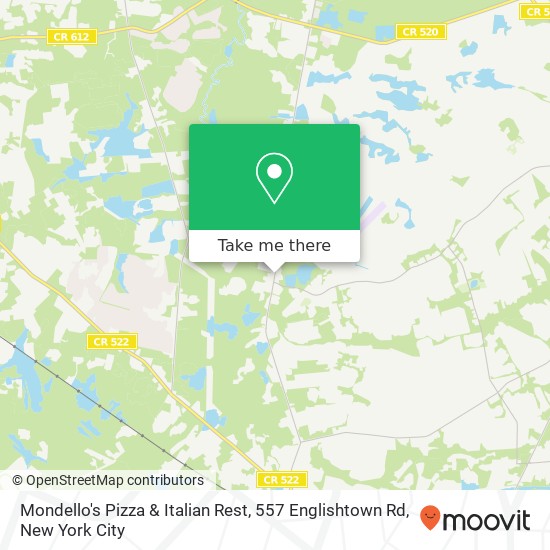 Mondello's Pizza & Italian Rest, 557 Englishtown Rd map