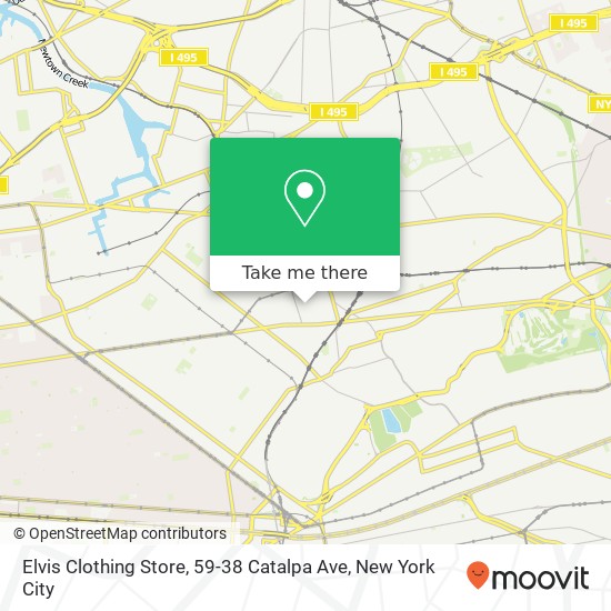 Elvis Clothing Store, 59-38 Catalpa Ave map