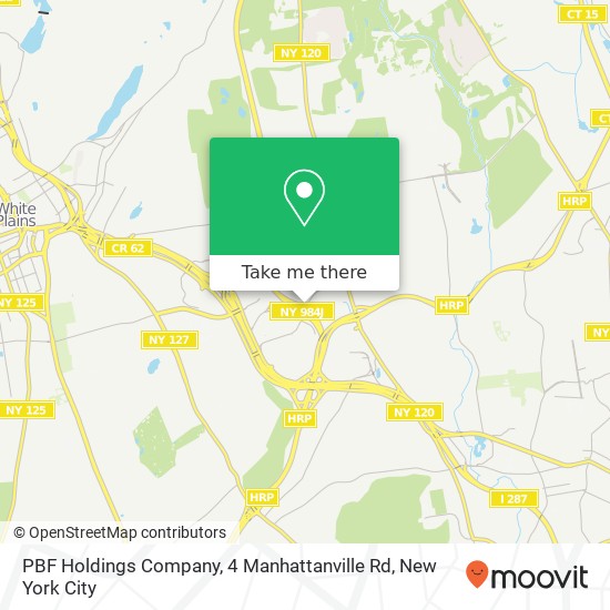 PBF Holdings Company, 4 Manhattanville Rd map