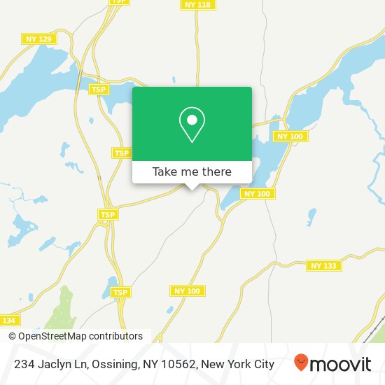 Mapa de 234 Jaclyn Ln, Ossining, NY 10562
