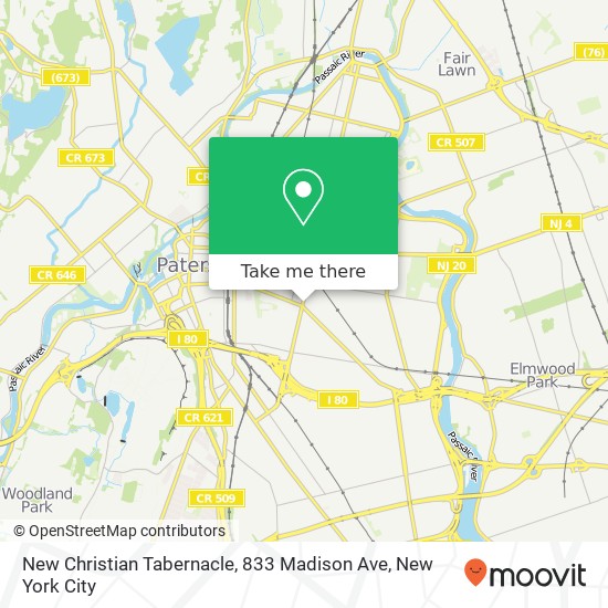 Mapa de New Christian Tabernacle, 833 Madison Ave