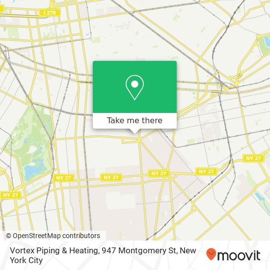 Mapa de Vortex Piping & Heating, 947 Montgomery St