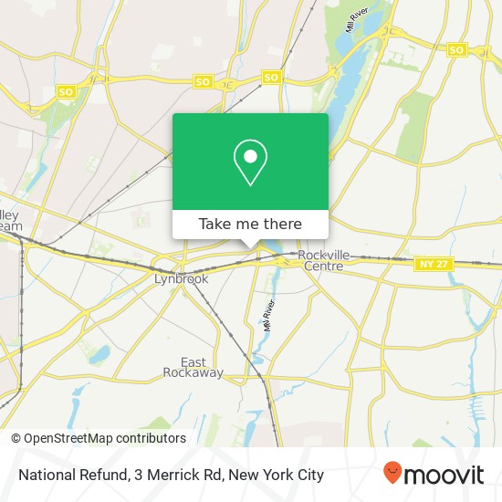 Mapa de National Refund, 3 Merrick Rd