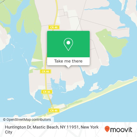 Huntington Dr, Mastic Beach, NY 11951 map