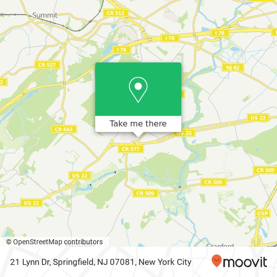 21 Lynn Dr, Springfield, NJ 07081 map