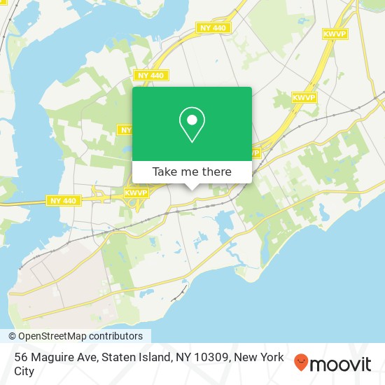 Mapa de 56 Maguire Ave, Staten Island, NY 10309