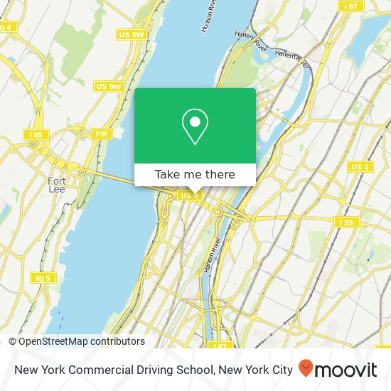 Mapa de New York Commercial Driving School, 4230 Broadway