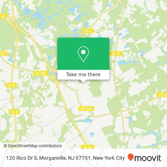 120 Rico Dr S, Morganville, NJ 07751 map