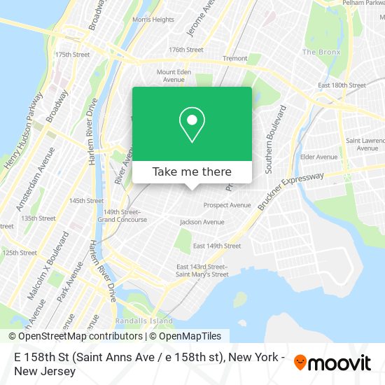 E 158th St (Saint Anns Ave / e 158th st) map