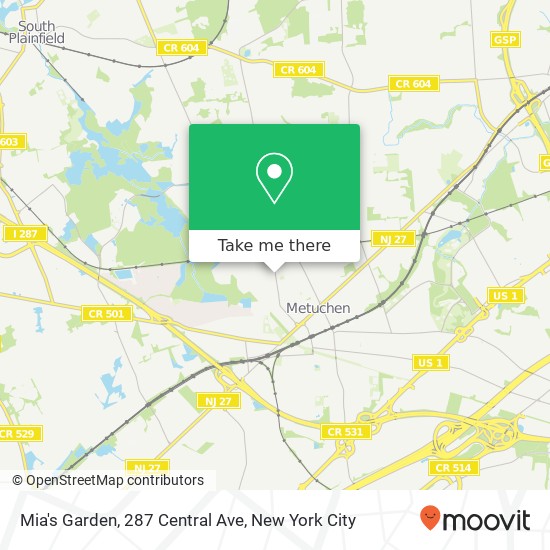 Mia's Garden, 287 Central Ave map