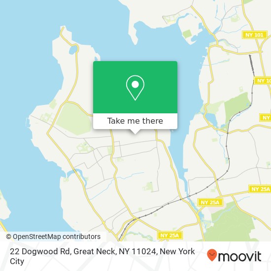 Mapa de 22 Dogwood Rd, Great Neck, NY 11024