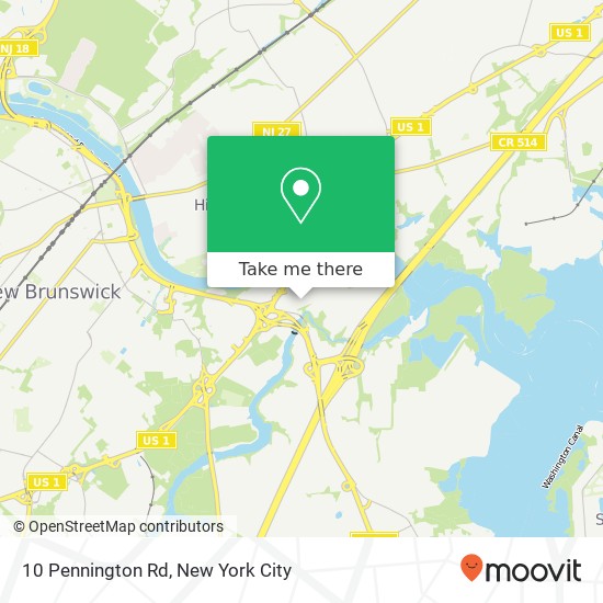 Mapa de 10 Pennington Rd, New Brunswick, NJ 08901