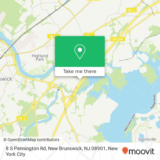 8 S Pennington Rd, New Brunswick, NJ 08901 map