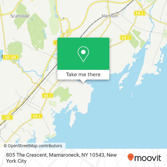 Mapa de 805 The Crescent, Mamaroneck, NY 10543