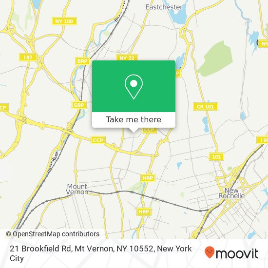 21 Brookfield Rd, Mt Vernon, NY 10552 map