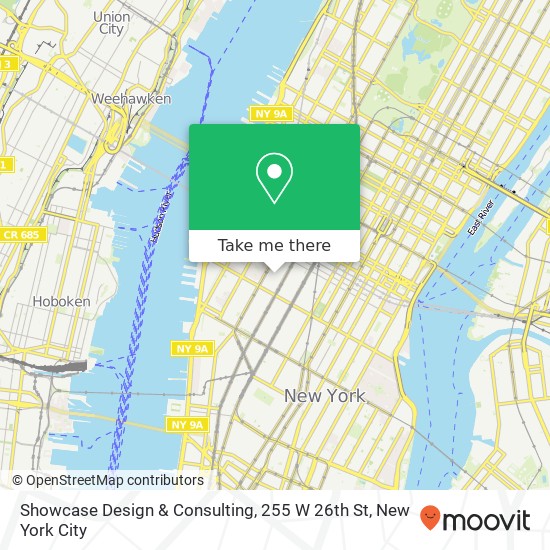 Mapa de Showcase Design & Consulting, 255 W 26th St