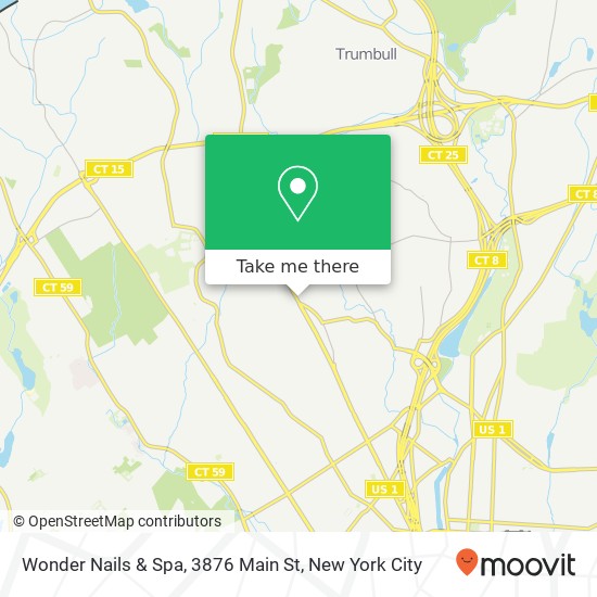 Mapa de Wonder Nails & Spa, 3876 Main St