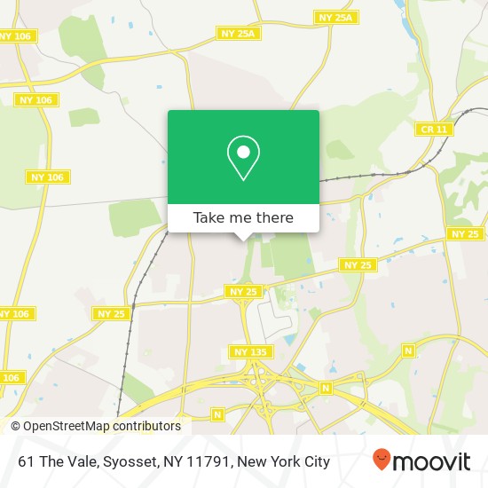 Mapa de 61 The Vale, Syosset, NY 11791