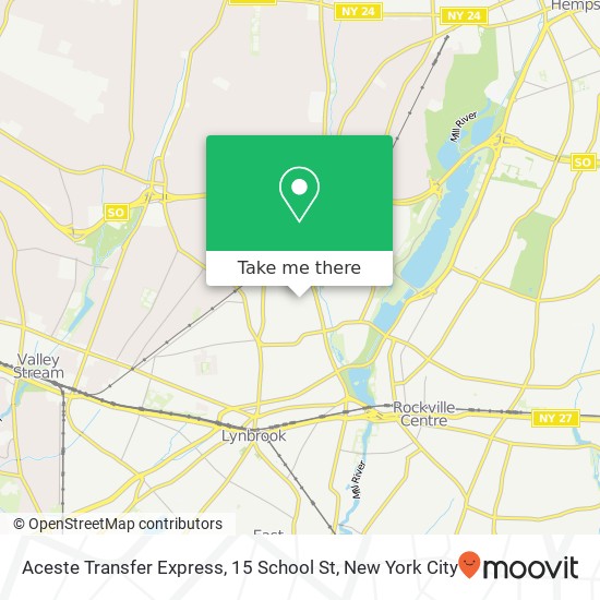 Aceste Transfer Express, 15 School St map