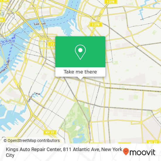 Kings Auto Repair Center, 811 Atlantic Ave map