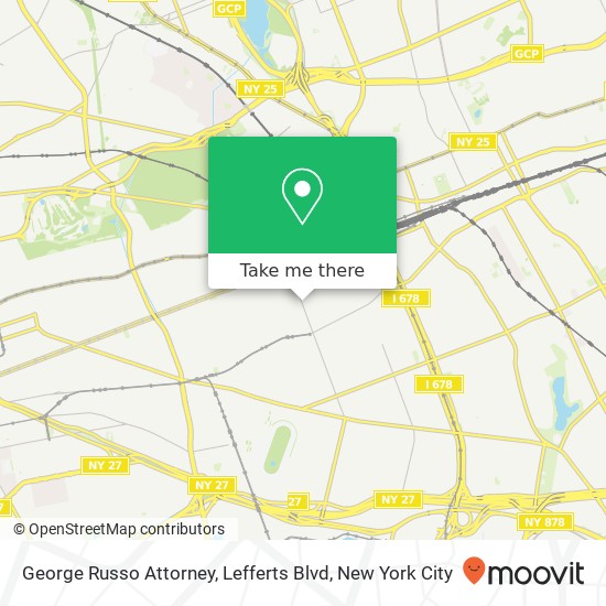 Mapa de George Russo Attorney, Lefferts Blvd