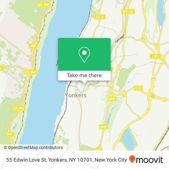 55 Edwin Love St, Yonkers, NY 10701 map
