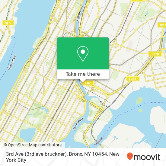 Mapa de 3rd Ave (3rd ave bruckner), Bronx, NY 10454