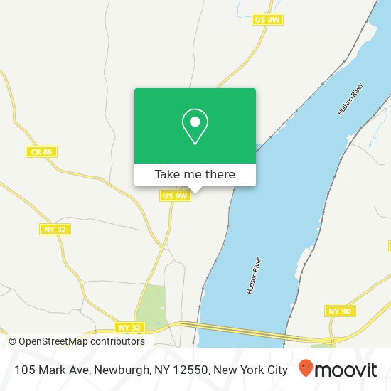 Mapa de 105 Mark Ave, Newburgh, NY 12550