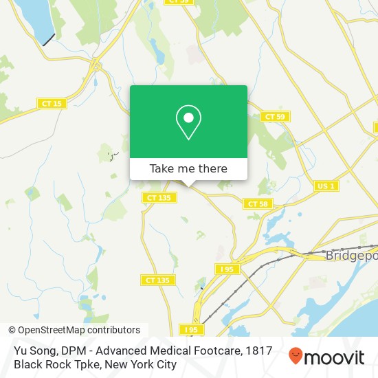 Yu Song, DPM - Advanced Medical Footcare, 1817 Black Rock Tpke map