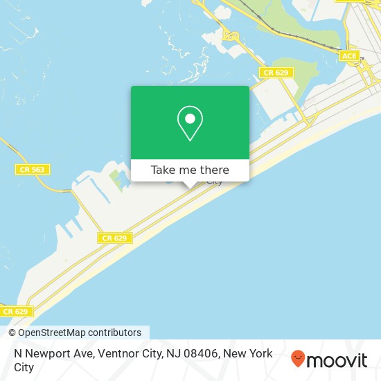 Mapa de N Newport Ave, Ventnor City, NJ 08406