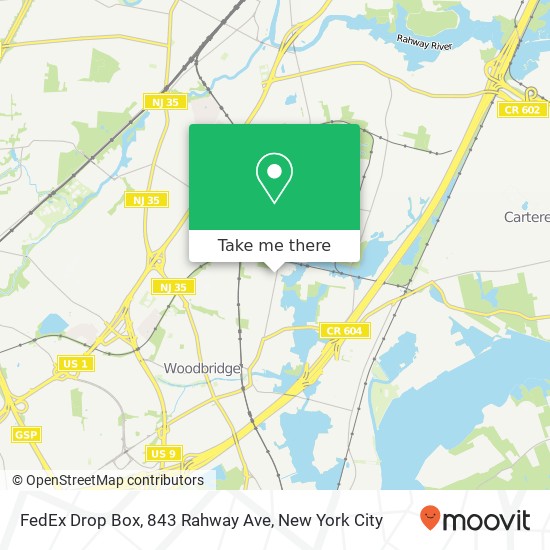 FedEx Drop Box, 843 Rahway Ave map