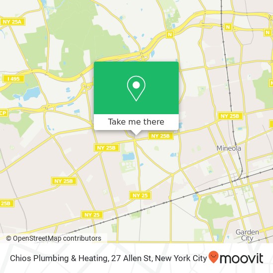 Chios Plumbing & Heating, 27 Allen St map