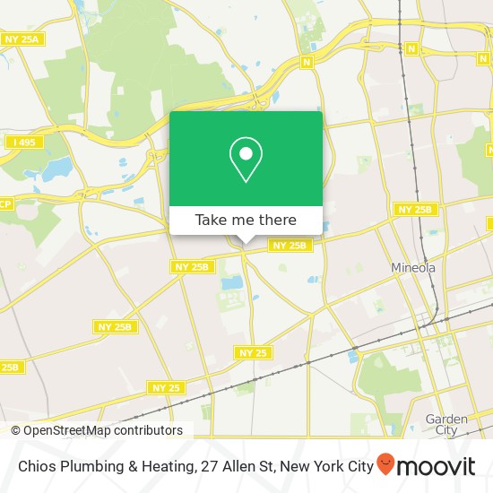 Mapa de Chios Plumbing & Heating, 27 Allen St