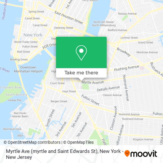 Myrtle Ave (myrtle and Saint Edwards St) map