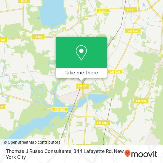 Thomas J Russo Consultants, 344 Lafayette Rd map