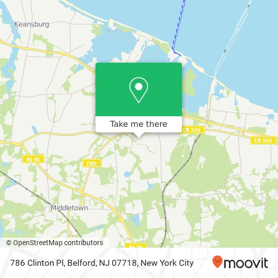 786 Clinton Pl, Belford, NJ 07718 map