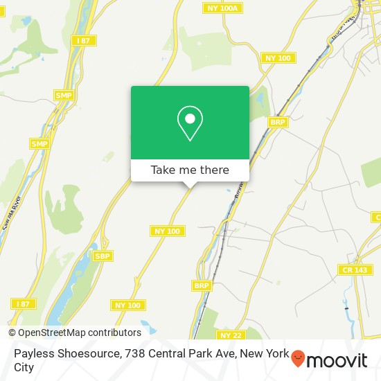 Mapa de Payless Shoesource, 738 Central Park Ave