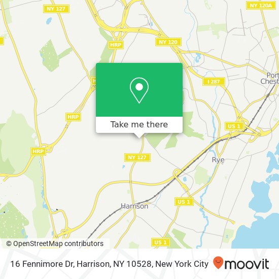 Mapa de 16 Fennimore Dr, Harrison, NY 10528