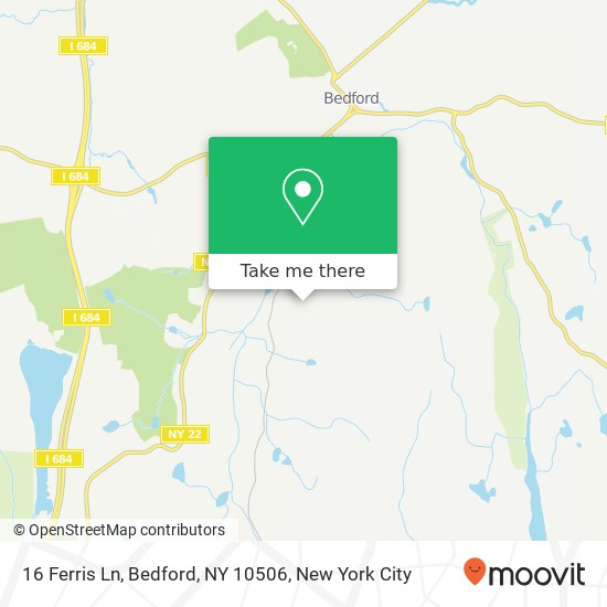Mapa de 16 Ferris Ln, Bedford, NY 10506