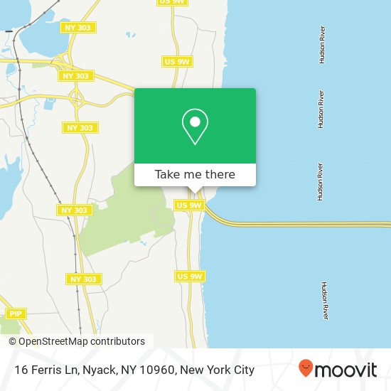 Mapa de 16 Ferris Ln, Nyack, NY 10960