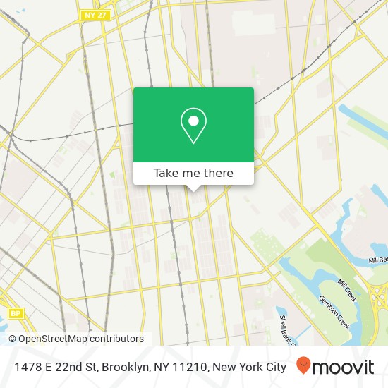 1478 E 22nd St, Brooklyn, NY 11210 map