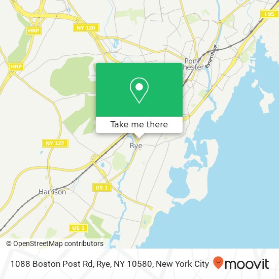 Mapa de 1088 Boston Post Rd, Rye, NY 10580