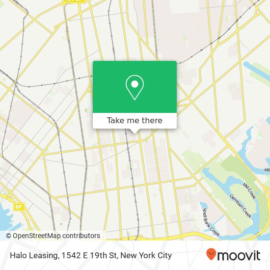 Mapa de Halo Leasing, 1542 E 19th St