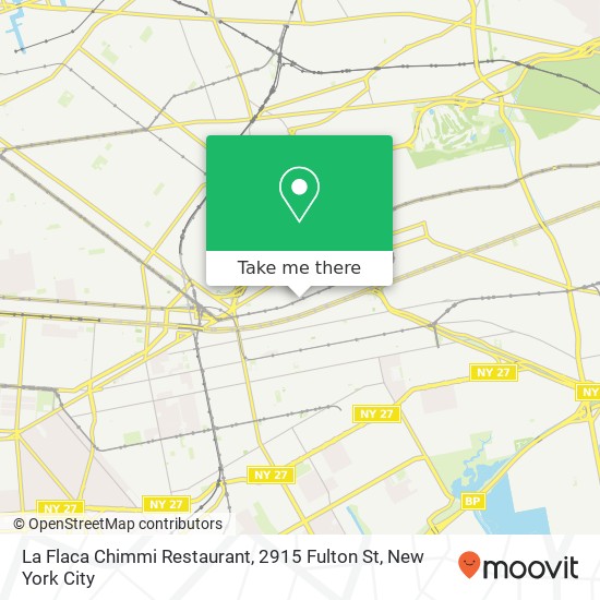 Mapa de La Flaca Chimmi Restaurant, 2915 Fulton St