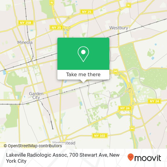 Mapa de Lakeville Radiologic Assoc, 700 Stewart Ave