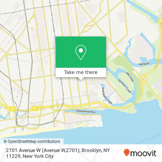 2701 Avenue W (Avenue W,2701), Brooklyn, NY 11229 map