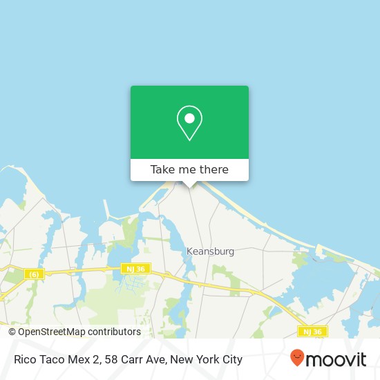 Mapa de Rico Taco Mex 2, 58 Carr Ave