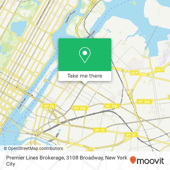 Premier Lines Brokerage, 3108 Broadway map