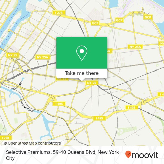 Selective Premiums, 59-40 Queens Blvd map