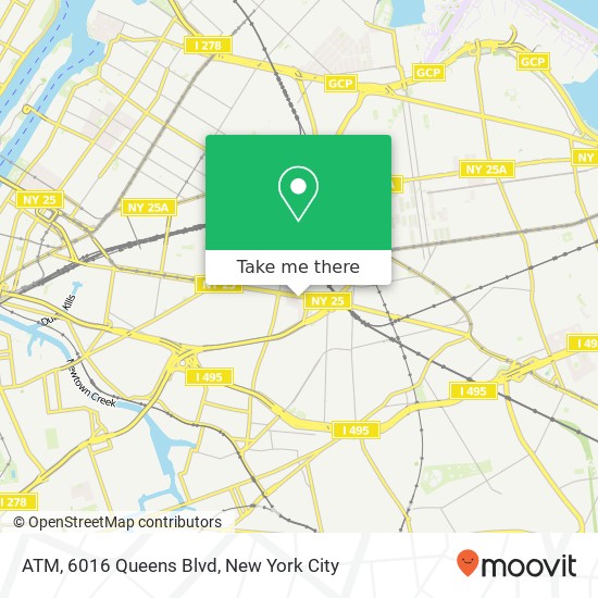 Mapa de ATM, 6016 Queens Blvd